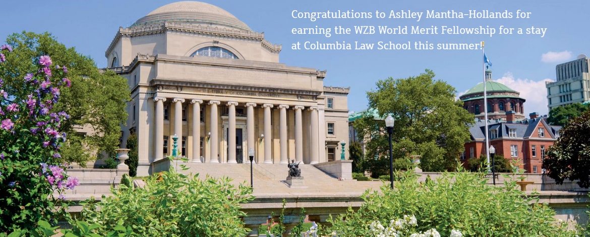 Ashley Mantha-Hollands goes to Columbia Law School